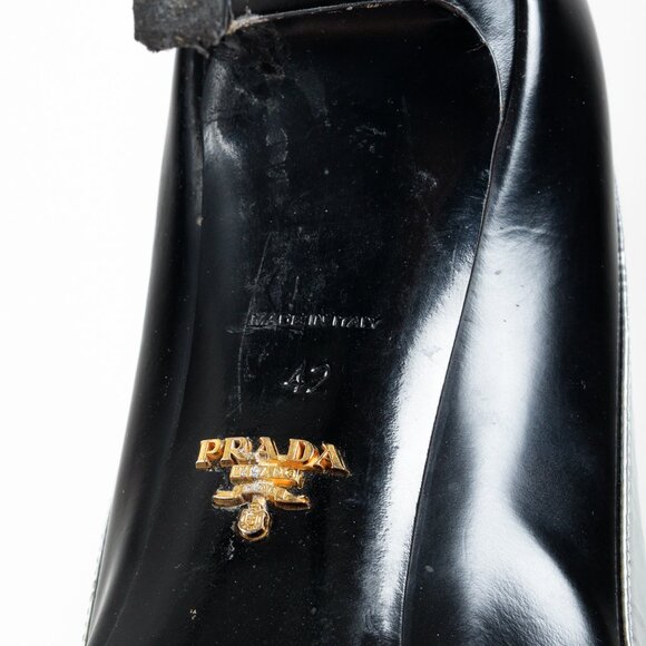 Prada Metallic Rim Point Toe Stiletto Heels - Picture 7 of 10